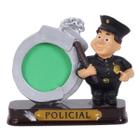 Miniatura Policial Homem De Resina Com Porta Foto 8 Cm