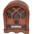 Miniatura radio decorativo marrom retro