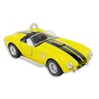 Miniatura Shelby Cobra 1965 427/SC Kinsmart 1/32 Metal e Fricção Amarelo