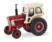 Miniatura trator com cabine case ih ertl farmall 1066 1/64