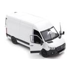 Miniatura Van Mercedes-Bens Sprinter Kinsmart 1/48 Metal e Fricção Branca