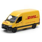 Miniatura Van Mercedes Sprinter DHL Edition Kinsmart 1:48 Metal e Fricção Amarela