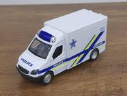 Miniatura Van POLICE 911 PATROL Metal e Fricção Escala 1/32 Branca - New Models