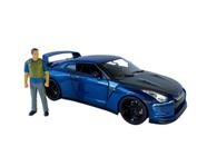 Miniatura Velozes E Furiosos GTR R35 C/ Boneco Liga Luz 1:18