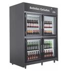 Minicamara de Refrigeração para Bebidas RF-055-Plus-PV em Aço Galvanizado c/ Portas de Vidro Aquecidas- Frilux