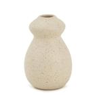 Minivaso em ceramica bege organico mart 12cm