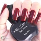 MISS ROSE - Esmalte Transparente - Top Coat Vermelho - Cor A020 - 12ml