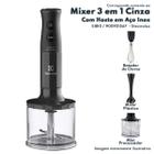 Mixer 3 Em 1 127V Cinza Escuro Com Haste Em Aço Inox Electrolux Original Eib20 900921567