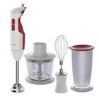 Mixer 3 em 1 Oster Delight 250W Função Turbo Branco/Vermelho 127V - 2615U