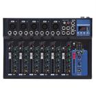 Mixer de áudio TFCFL de 7 canais USB Bluetooth MP3 48V Phantom