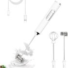 Mixer Misturador Bebidas Batedor Ovos Leite Mini Fuê Portátil Elétrico Recarregável Cor Branco - BBG