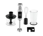 Mixer Vertical 3 em 1 Black+Decker MK600 600W Aço Inox 4 Lâminas Turbo Mini Processador Batedor