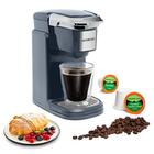 Mixpresso Single Cup Coffee Maker, Máquina de café pessoal de dose única, compatível com KCup Tecnologia Quick Brew, Recursos programáveis, função de um toque (cinza escuro)