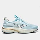 Mizuno Tênis Glow Feminino Azul Claro/Branco