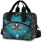 MNSRUU Saco de Almoço Isolado Butterfly Skull Mysticism Almoço Tote Recipiente de saco de lanche reutilizável com alça de ombro ajustável