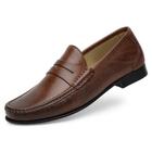 Mocassim Casual Masculino Couro Liso Detalhe Faixa Conforto