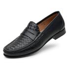 Mocassim Casual Masculino Couro Tressê Detalhe Faixa Leve