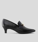 Mocassim CBK Salto Fino Couro Preto