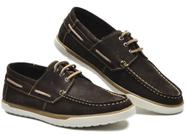 Mocassim docksider masculino em couro G110 marrom