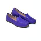 Mocassim Feminino Brunet Roxo Em Couro Legitimo Liliah Shoes