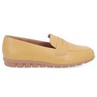 Mocassim Feminino Couro Amarelo Mel Usaflex AL3401