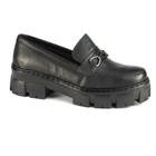 Mocassim Feminino Couro Legitimo Oxford Loafer Tratorado Corrente - 3101 M.