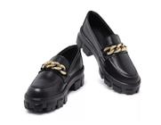 Mocassim Feminino Oxford Tratorado Corrente Oferta