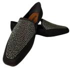 Mocassim Feminino Preto Strass Brilhante