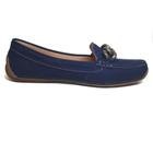 Mocassim Feminino Sapato Dockside Couro Bico Redondo