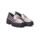 Mocassim feminino sola tratorada plataforma de couro legitimo confortavel 33 ao 40