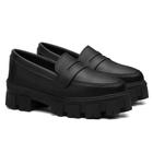 Mocassim Liso Tratorado Slip On Feminino Conforto Dia a Dia