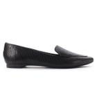 Mocassim lizard preto feminino