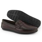 Mocassim Masculino Couro Casual Confortável Liso Solado Reto