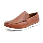 Mocassim Masculino Couro Perfurado Gshoes - 4764 - Whisky