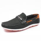 Mocassim masculino de couro C8010 verde laranja