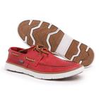 Mocassim Masculino Dockside Top Sider em Couro Polo Urban Vermelho