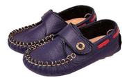 Mocassim Masculino Marinho/ferrari B+b 100% Couro