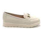 Mocassim Moleca 5803.101 Sapato Salto Anabela Baixo Fivela Feminino