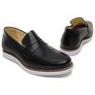 Mocassim Preto Masculino Elegante Confortável e Versátil Moda Dia a Dia Ortopédico