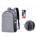 Mochila 25L Anti Furto Cadeado Senha Saída para Fone Ouvido Carregador PowerBank Notebook Escola Trabalho Passeios Cinza