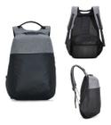 Mochila Anti Furto Roubo Notebook Usb Resistente A Água - Cinza