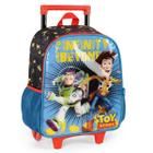 Mochila Azul Escolar De Rodinhas Toy Story Buzz Woody