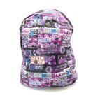 Mochila Bad Rose Estampada Roxo E Preto Brmb88