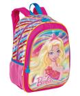 Mochila Barbie 19X 3D Alto Relevo Paetê Costas Rosa - Sestini