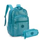 Mochila Barbie Costas Glow Juvenil Escolar com Estojo Triplo