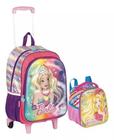 Mochila Barbie Sereia Colors 3d Rodinhas G 2018 + Lancheira