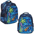 Mochila Bolsa Infantil Stitch Costas Juvenil 3 Bolsos