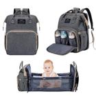 Mochila Bolsa Maternidade Passeio Menino Menina Térmica Vira Berço