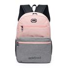 Mochila Bolsa Moda Feminina Original Reforçada Moderna Cinza C/ Rosa