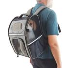 Mochila Bolsa Transporte Pet Faixa Refletiva Bem Ventilada Prática Desmontável